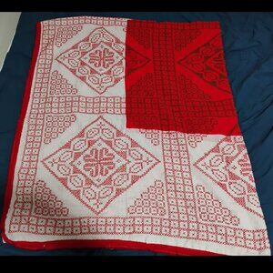 Blanket, Bedsheet, Handmade beautiful Cotton Nokshi Katha 85" by 65"